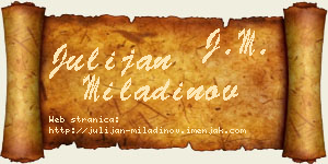 Julijan Miladinov vizit kartica